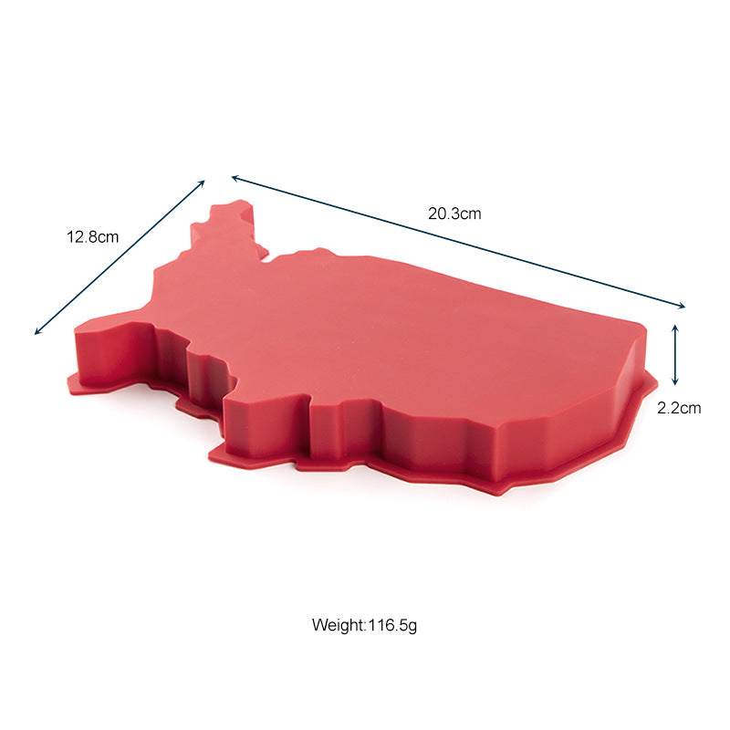 Kingwise Custom Silicone Irregular Usa Map Ice Cube Tray