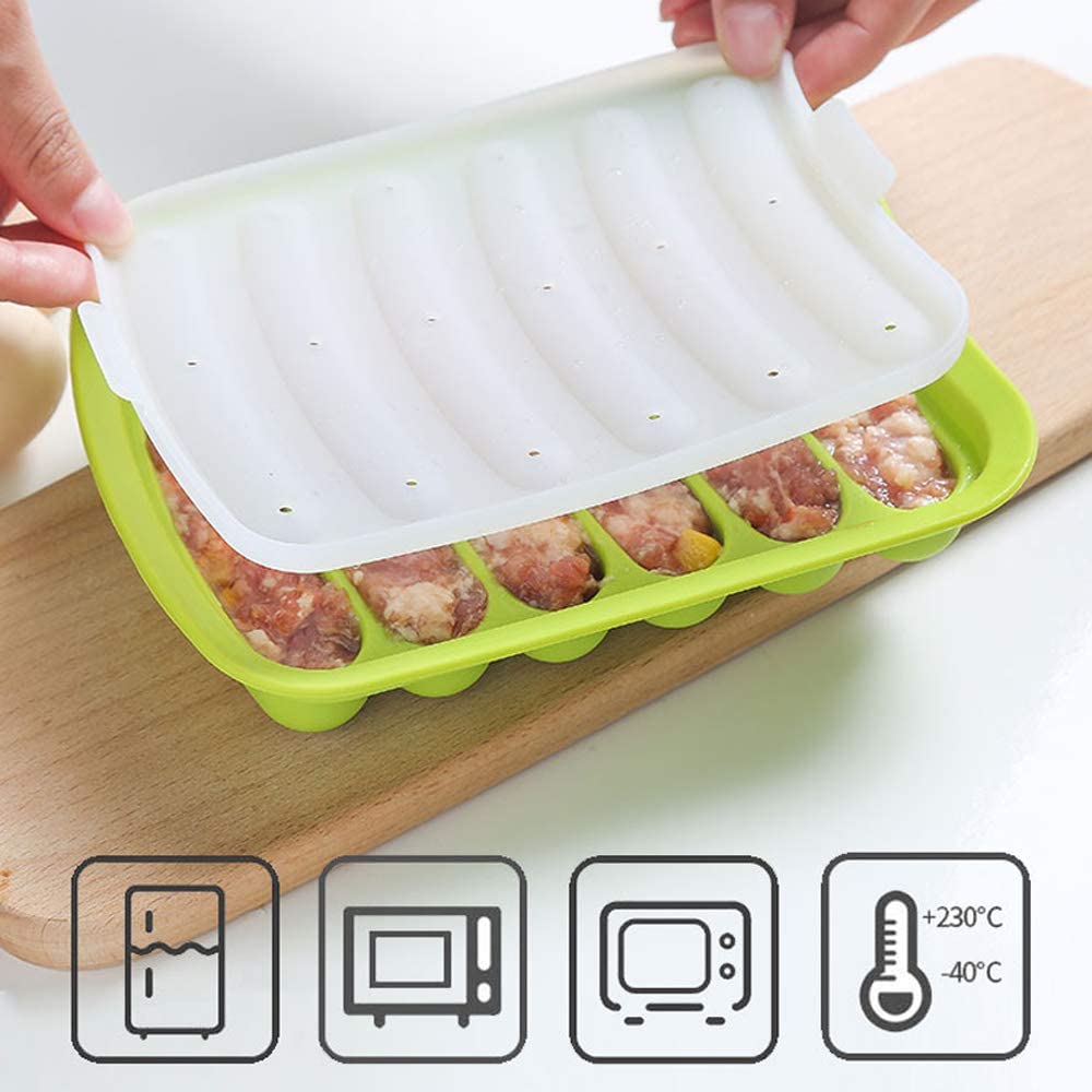 Kingwise 6 Cavity Silicone Mini Hot Dog Bun Baking Moulds