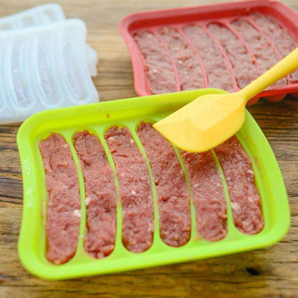 Kingwise 6 Cavity Silicone Mini Hot Dog Bun Baking Moulds