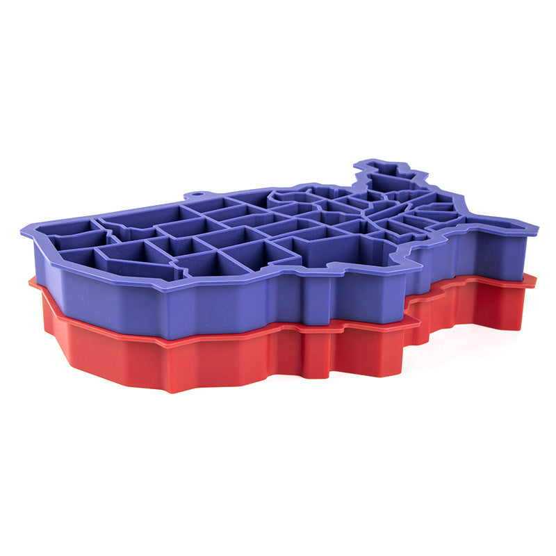 Kingwise Custom Silicone Irregular Usa Map Ice Cube Tray