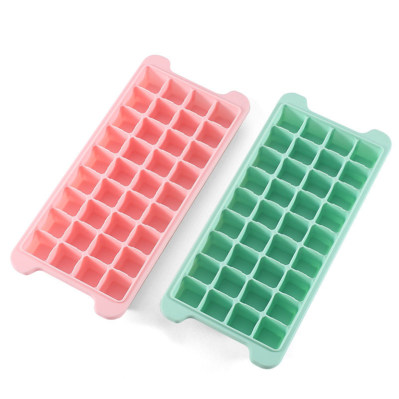 Kingwise 36 Cavities Mini Square Shape Reusable Silicone Ice Cubes Tray Maker Mold With Lid