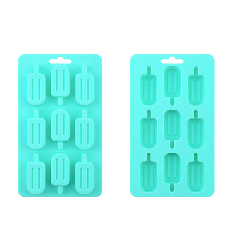 Kingwise 9 Cells Custom Logo Small popsicle shape Ice Cube Tray