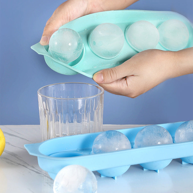 Kingwise 4 Cavity Silicone Round Ball Ice Ball Maker