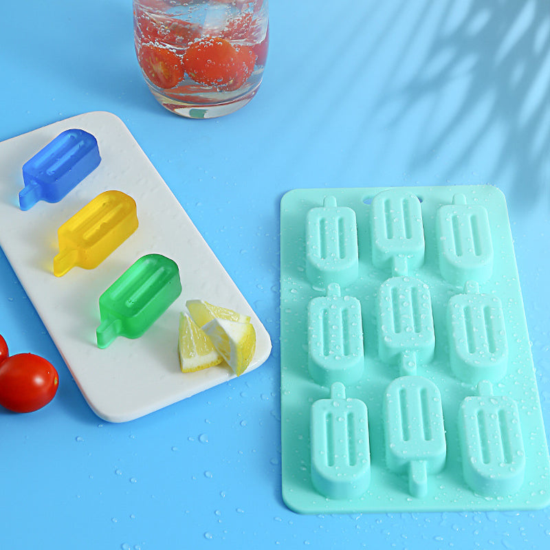 Kingwise 9 Cells Custom Logo Small popsicle shape Ice Cube Tray