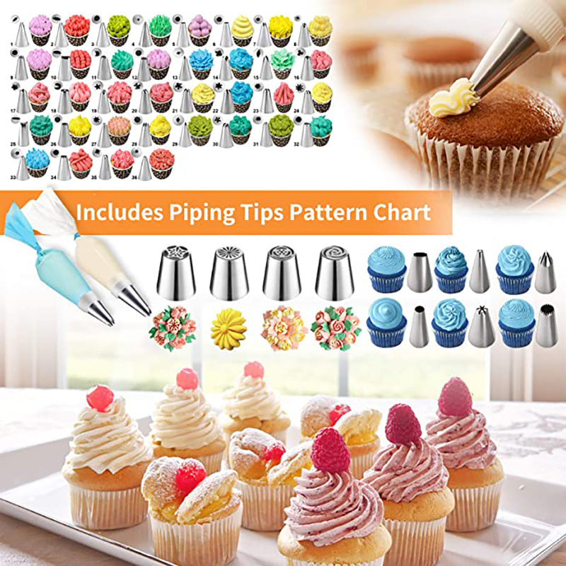 Kinfwise Cake Tools Set Piping Tips 236pcs Cake Decorating Supplies Kit with Storage Box