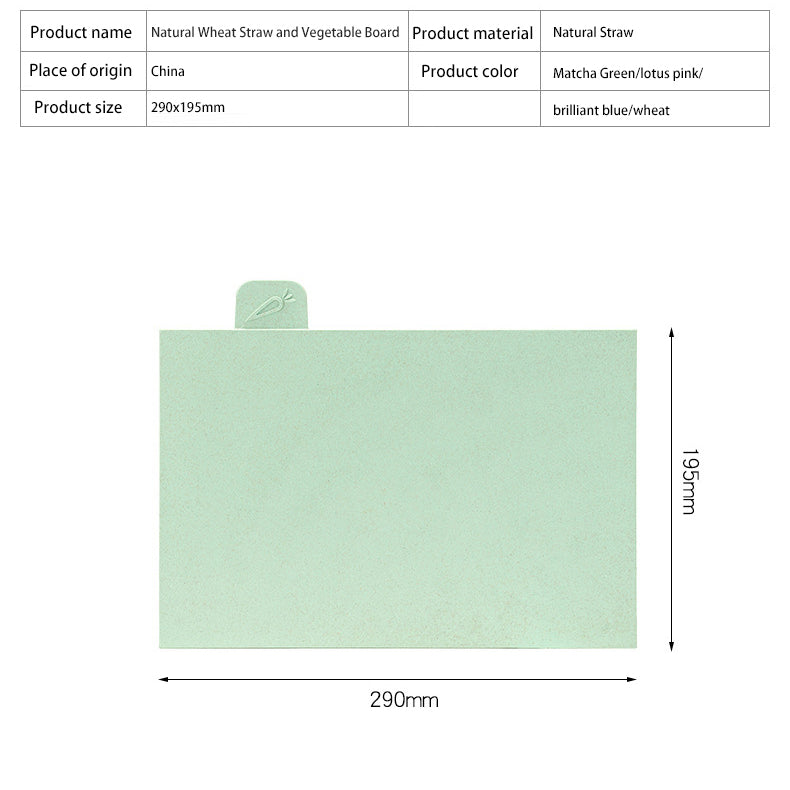 Kingwise Wheat straw Plastic Rectangle 4 Piece Color Coded Cutting Chopping Board With Stand