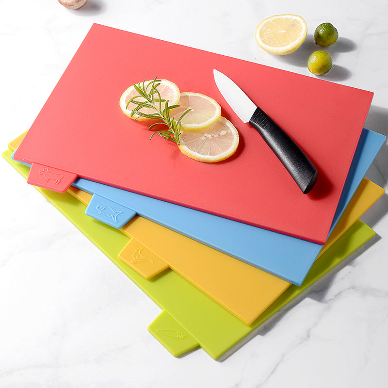 Kingwise Custom Logo Charcuterie Vegetable Mats Rectangle Flexible Thin Plastic Kitchen Cutting Board Set with Holder