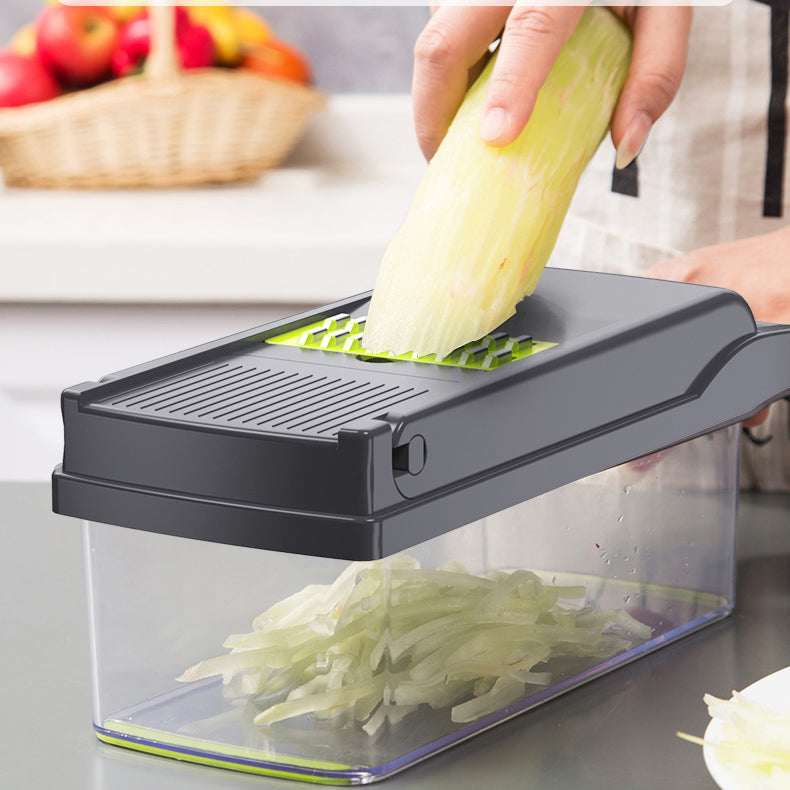 Kingwise Slice Mandoline Professional Manual Kitchen Vegetable Slicer Cutter with Container