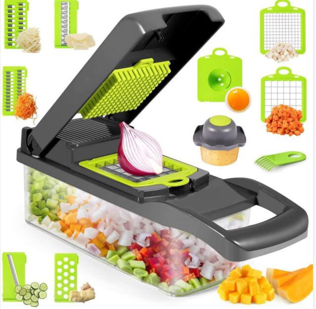 Kingwise Slice Mandoline Professional Manual Kitchen Vegetable Slicer Cutter with Container