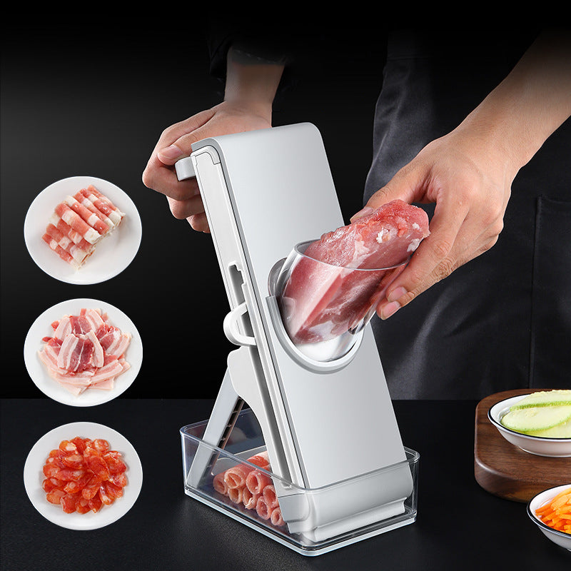 Kingwise kitchen press type meat vegetable chopper cutting kitchen mandoline slicer