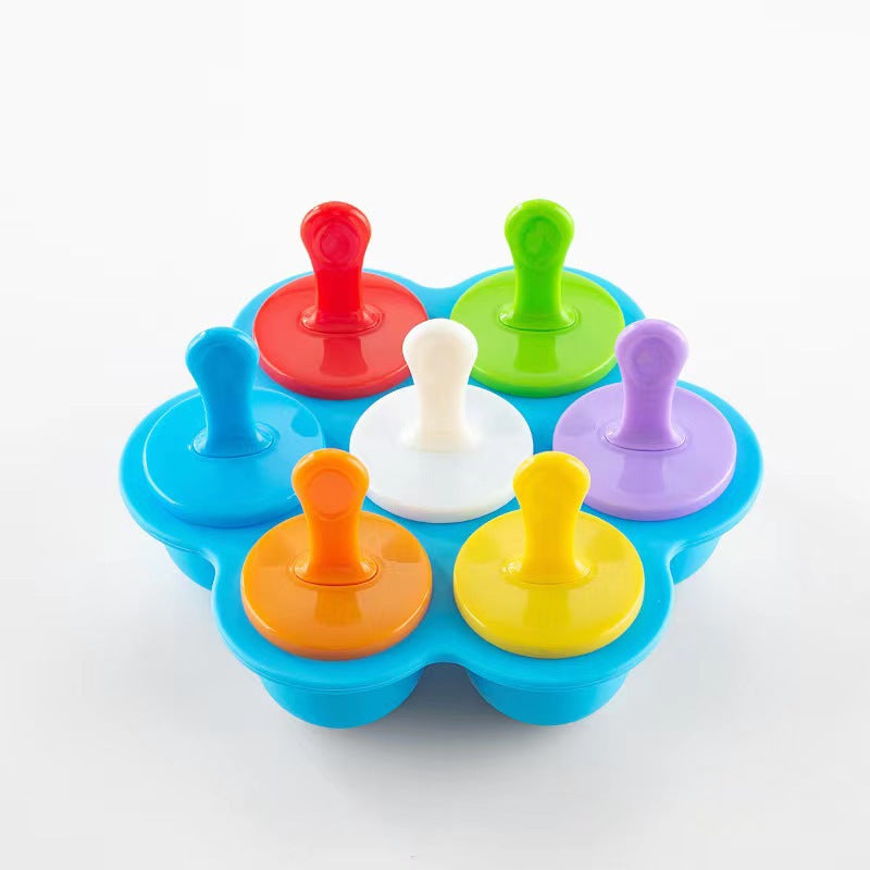 Kingwise Round Shaped Silicone Mini  Popsicle Mould with Plastic Sticks