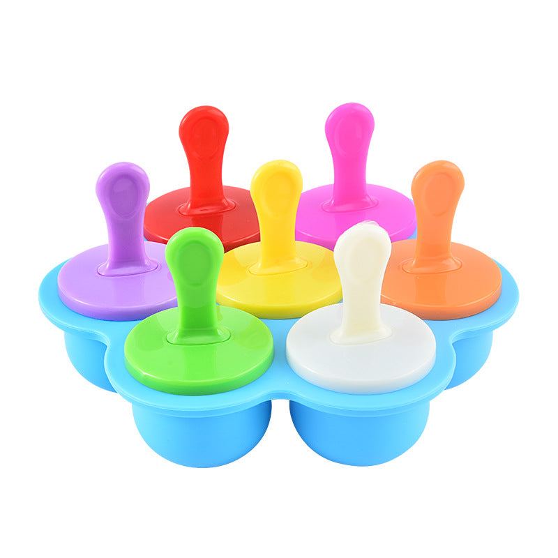 Kingwise Round Shaped Silicone Mini  Popsicle Mould with Plastic Sticks