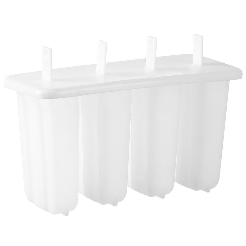 Kingwise 4 grids PP transparent reusable plastic popsicle molds