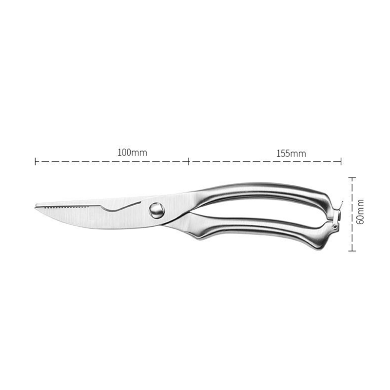 High Quality Powerful Household Kitchen Stainless Steel Scissor with Spring