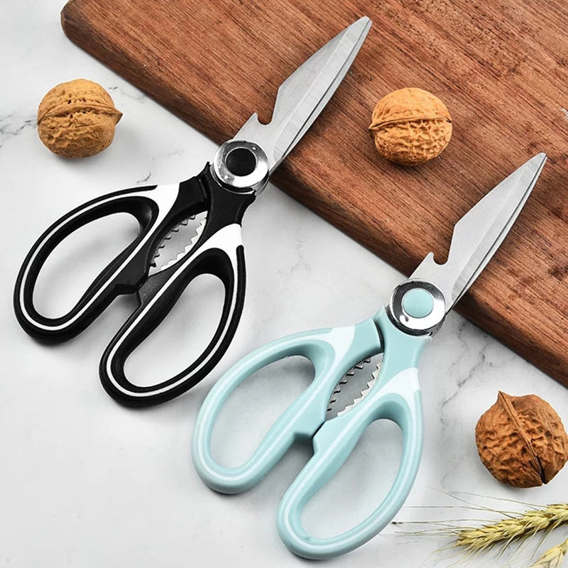 Household Beer Opener Fish 2 Pack Kitchen Scissors with Sheath Cover