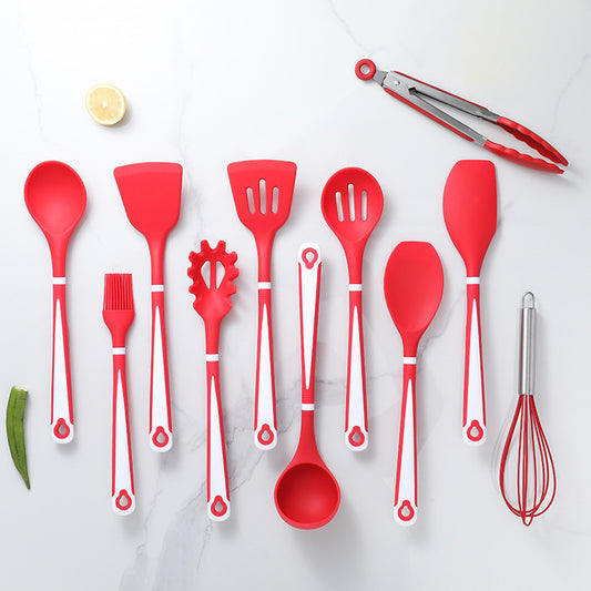 Kingwise Household  Cocina 11 Pieces Cooking Utensils Sustainable Silicone Kitchen Tools Set with Holder