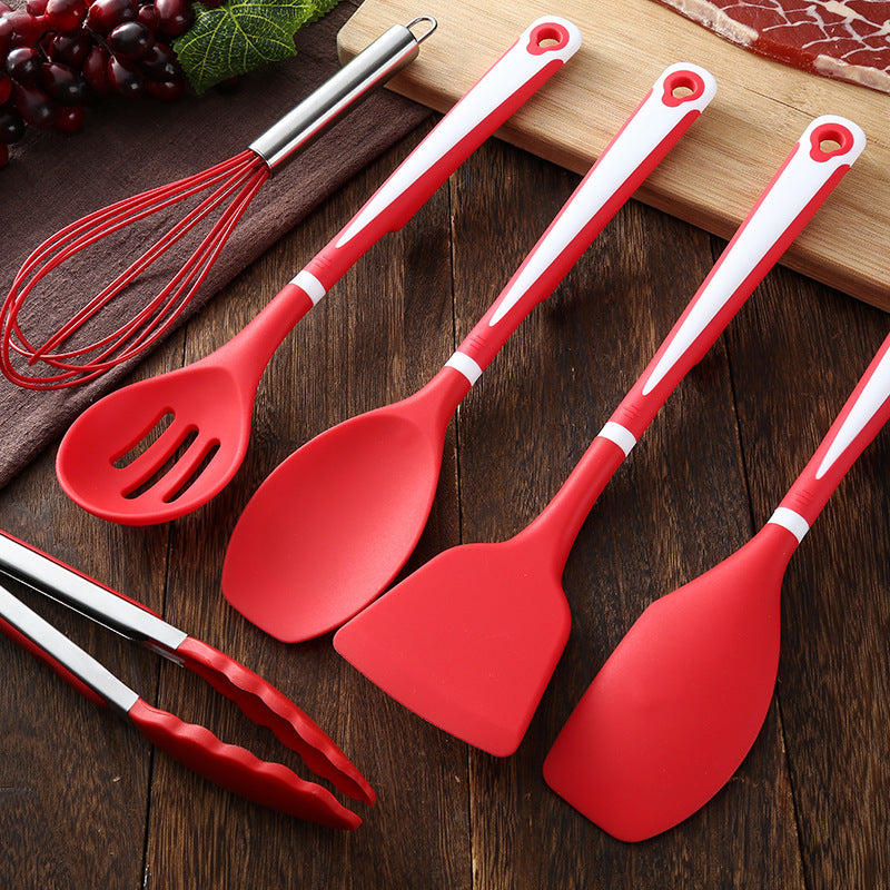 Kingwise Household  Cocina 11 Pieces Cooking Utensils Sustainable Silicone Kitchen Tools Set with Holder