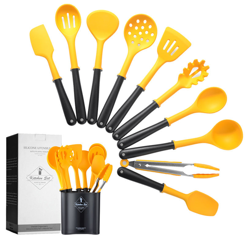 Kingwise 10 pieces Cooking Non-Stick Heat Resistant Silicone Kitchen Utensils Kitchenware Tool Set