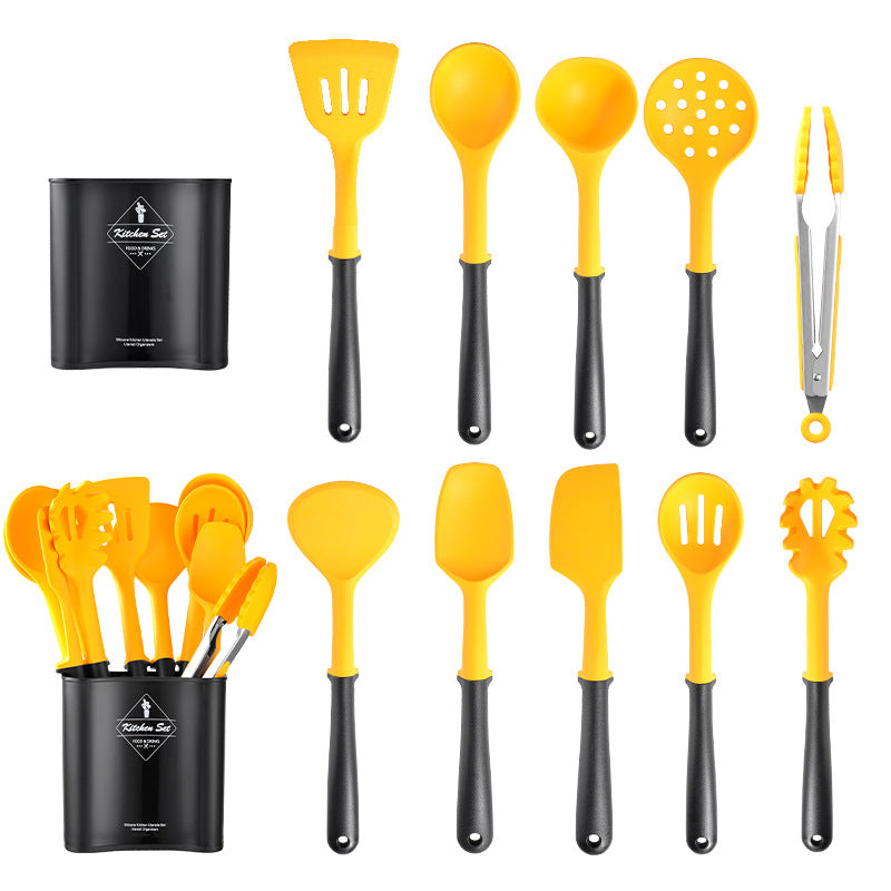 Kingwise 10 pieces Cooking Non-Stick Heat Resistant Silicone Kitchen Utensils Kitchenware Tool Set