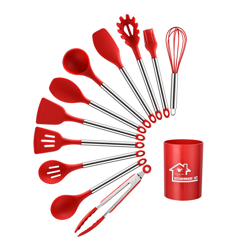 Kingwise Premium 12 Pcs Non Stick Cookware Silicone Kitchen Utensils Set with Holder