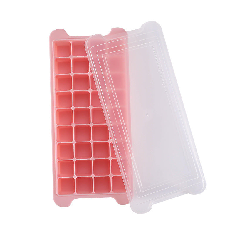 Kingwise 36 Cavities Mini Square Shape Reusable Silicone Ice Cubes Tray Maker Mold With Lid