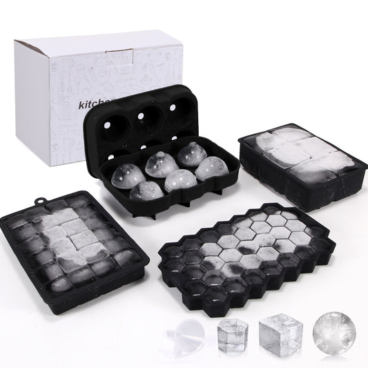 Kingwise Bpa Free Ice Making Spheres Mold Ice Cube Maker Tray Set