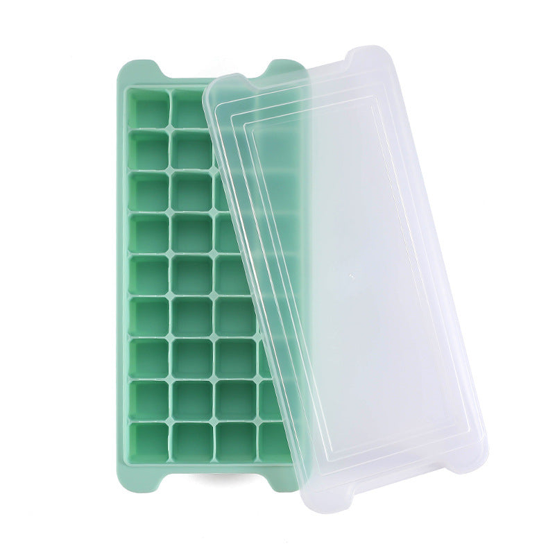 Kingwise 36 Cavities Mini Square Shape Reusable Silicone Ice Cubes Tray Maker Mold With Lid