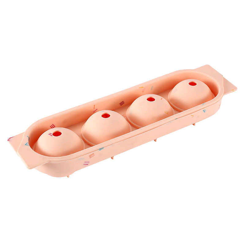 Kingwise 4 Cavity Silicone Round Ball Ice Ball Maker